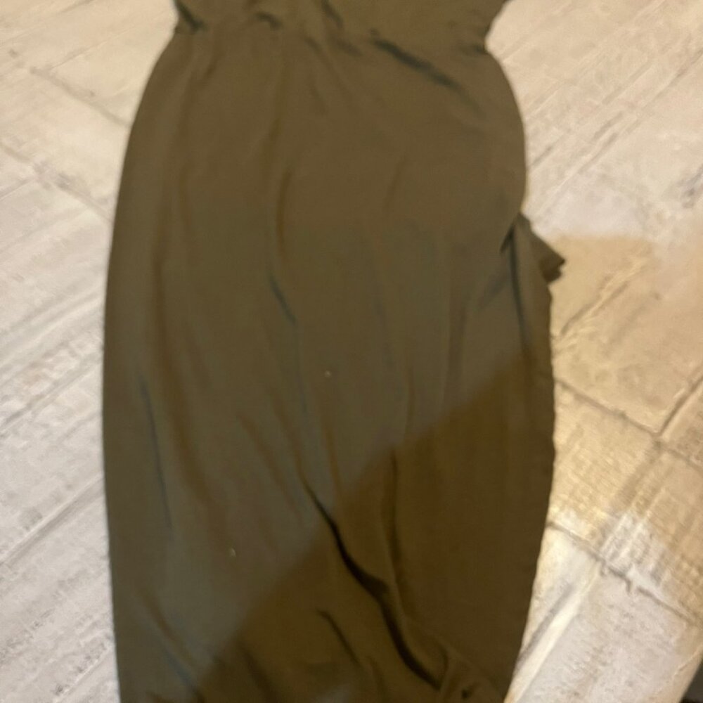 Hunter Green Dress (Front Asymmetrical)